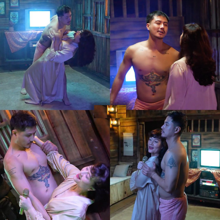 NSƯT Vân Dung và Thanh Sơn gây chú ý với cảnh thân mật trong Án Mạng Karaoke.
