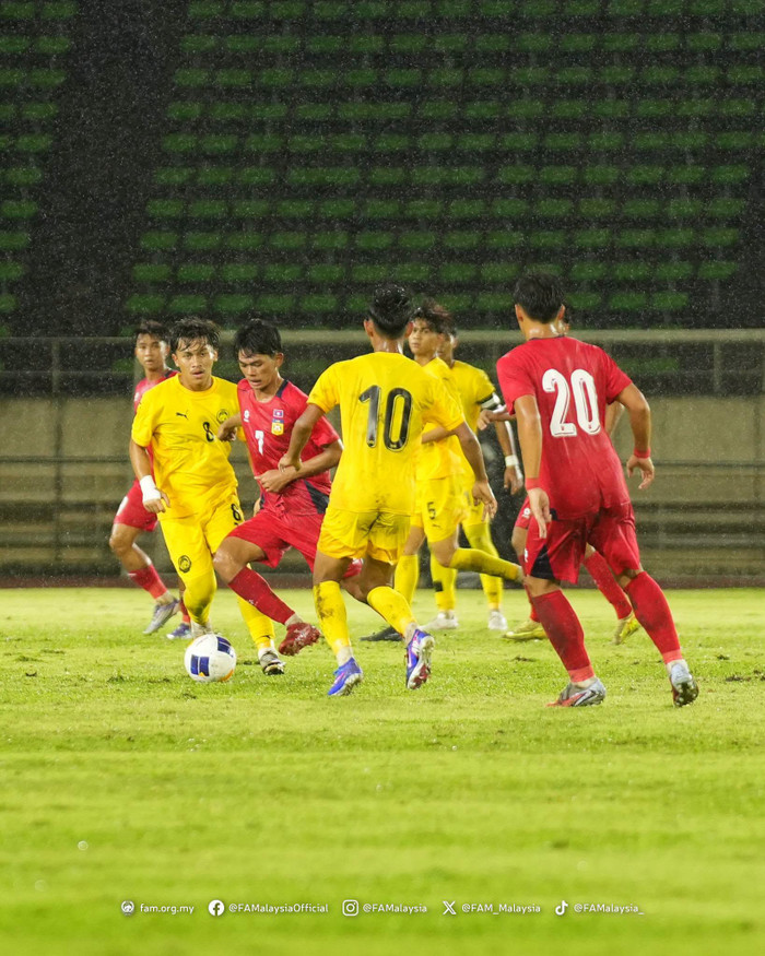 Bóng đá trẻ Malaysia tạo dấu ấn lớn khi U19 Malaysia giành quyền dự VCK U20 châu Á 2027, trong khi U20 Việt Nam lại rơi xuống vòng phát triển ở chu kỳ tiếp theo. Ảnh: FAM