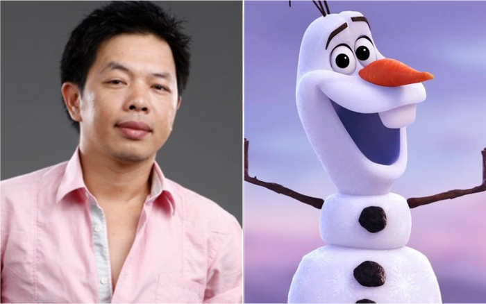 Thái hòa lồng tiếng nhân vật Olaf trong Nữ hoàng băng giá.