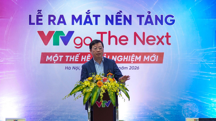 Ông Nguyễn Thanh Lâm - Tổng Giám đốc Đài Truyền hình Việt Nam phát biểu chỉ đạo tại buổi lễ.&nbsp;&nbsp;