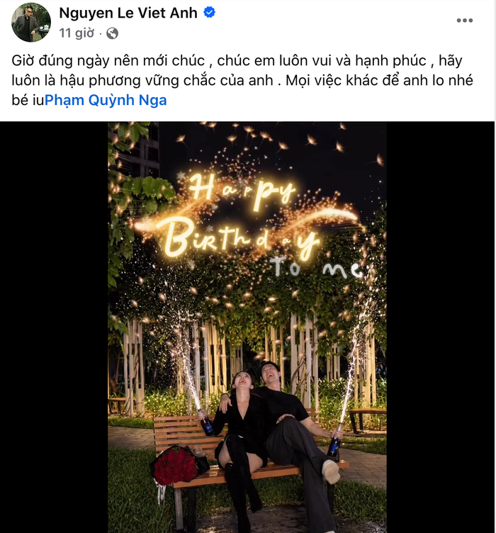 Việt Anh nhắn gửi đến Quỳnh Nga.