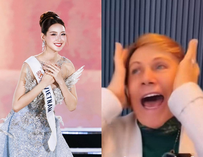 Phản ứng của 'ông trùm hoa hậu' Osmel Sousa khi Bảo Ngọc trượt vương miện Miss World. (Ảnh phải từ TikTok Icon Top 100)&nbsp;
