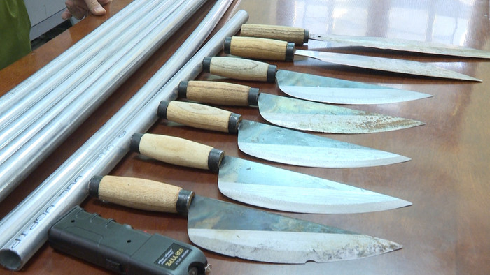 Các hung khí bị thu giữ