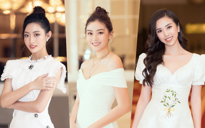 Lương Thùy Linh - Tường San - Thúy An cùng diện váy trắng tinh khôi, đẹp rạng ngời khiến fan thương nhớ Ảnh 2