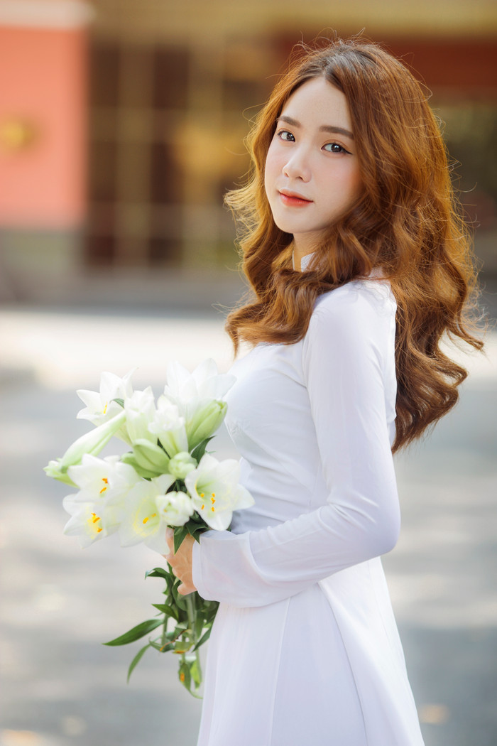 Nữ sinh Đại học Thủy Lợi thu hút ánh nhìn qua loạt ảnh duyên dáng trong tà áo dài trắng Ảnh 11