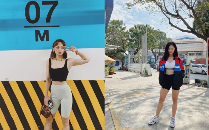 Miu Lê hậu giảm cân 'lăng xê' quần đạp xe, mix đồ cực sành điệu Ảnh 2