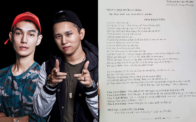 Sau Sơn Tùng M-TP và BTS, đến lượt bài hát 'Con trai cưng' của Bray, Masew vào đề thi Ngữ Văn Ảnh 2