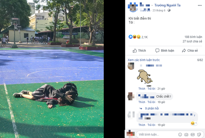 Cảm xúc khi biết điểm thi. Ảnh: Trà My/Group Trường Người Ta