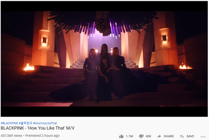 MV How You Like That vẫn trong tình trạng đứng view sau 2 tiếng phát hành.