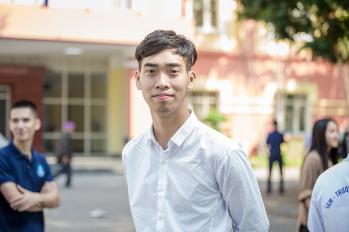 Phạm Tiến Đức - nam sinh đang theo học chương trình tiên tiến kỹ thuật tài nguyên nước tại Đại học Thủy Lợi. 