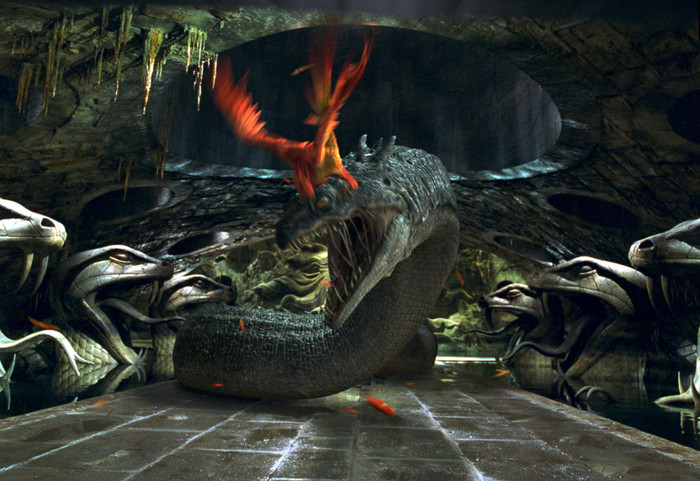 Basilisk đụng độ phượng hoàng Fawkes.