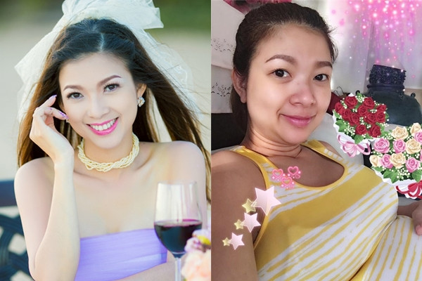 Phạm Thanh Thảo khi mang thai tăng cân thấy rõ. Cổ cô lộ rõ ngấn, mũi nở to khiến tổng thể gương mặt thiếu cân đối khi mang bầu. Nhưng điều khiến các mẹ bầu khác ghen tị là nước da mướt mịn đến khó tin của người đẹp.