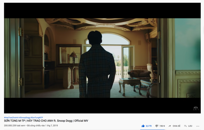 Sơn Tùng chính thức có MV thứ 3 đạt 200 triệu view nhưng vẫn ngậm ngùi về sau Jack Ảnh 3