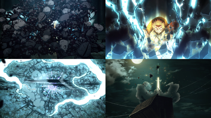 Zenitsu sử dụng Phích Lịch Nhất Thiểm trong tập 17. Đây là một trong những cảnh hành động được đánh giá là đẹp mắt nhất của 'Kimetsu no Yaiba'.