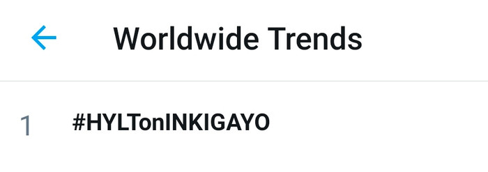 #1 worldwide trending trên Twitter.