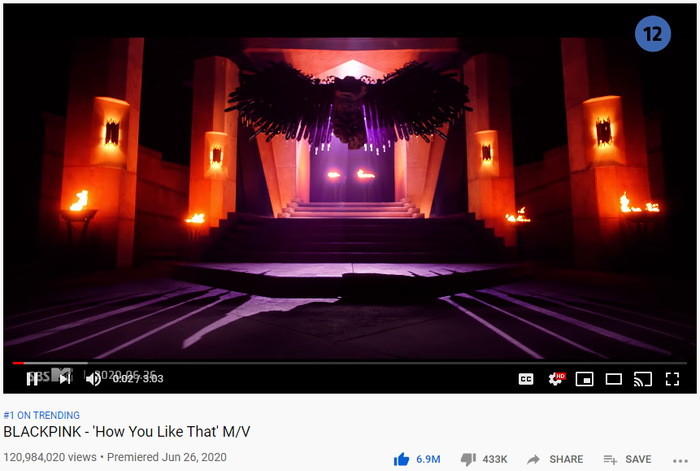 Lượt xem và yêu thích của MV thời điểm hiện tại.