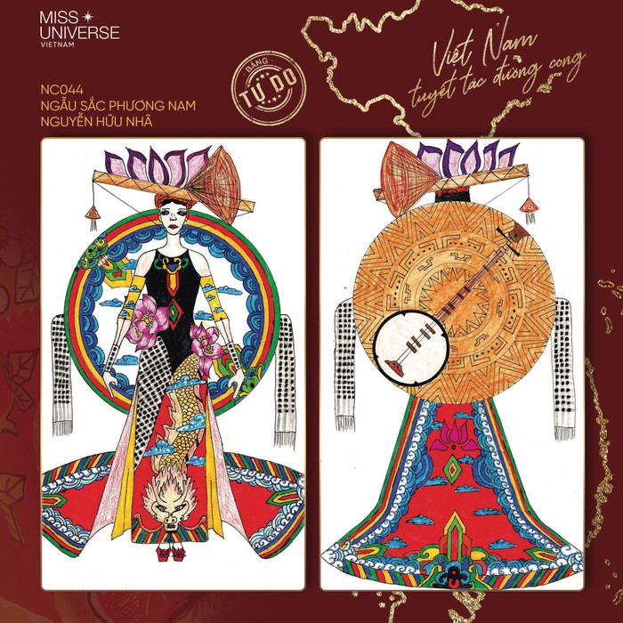 Mặc dù là một thiết kế mang đầy đủ nét đẹp của văn hóa Nam Bộ nhưng 'Ngẫu sắc Phương Nam' vẫn bị cho là quá sức với một bộ áo dài. 