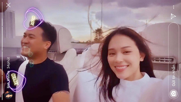 Linh Rin và Phillip Nguyễn tình tứ dạo phố bằng xe mui trần Ảnh 3