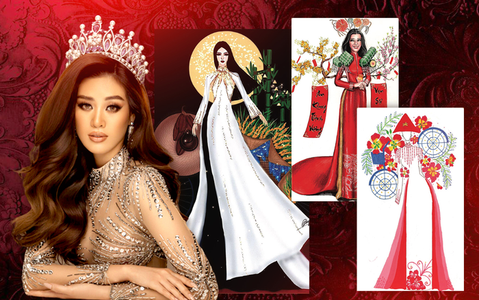 Top 10 trang phục dân tộc đậm dấu ấn Việt Nam cho Khánh Vân: Nhất hoa phượng, nhì bánh chưng Ảnh 2