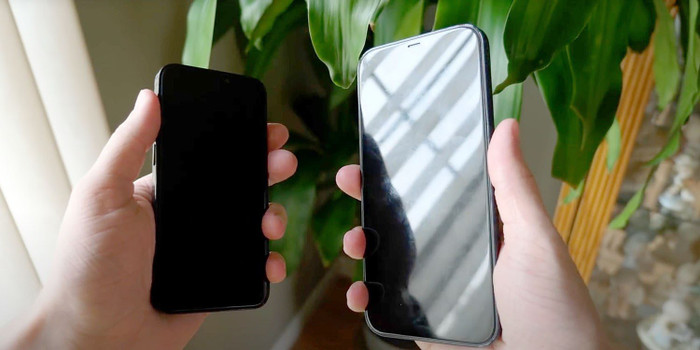 Mô hình iPhone 12 rò rỉ gần đây. Ảnh: 9to5Mac