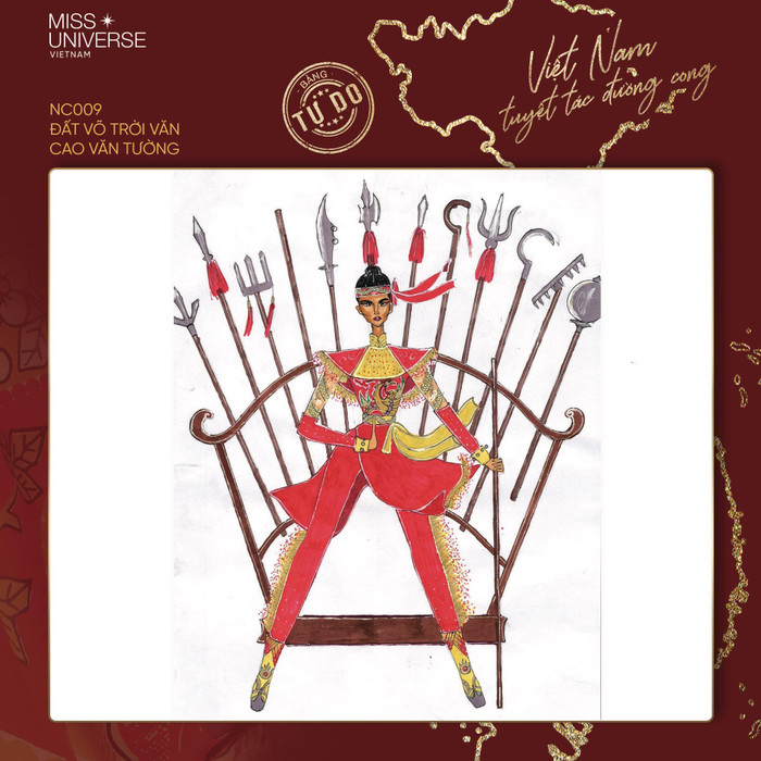 Trong các đình, đài ở Việt Nam thường xuất hiện hình ảnh của những vị tướng quân với nhiều loại binh khí. Khánh Vân sẽ vào vai một vị nữ tướng và thực hiện một vài 'đường quyền'.