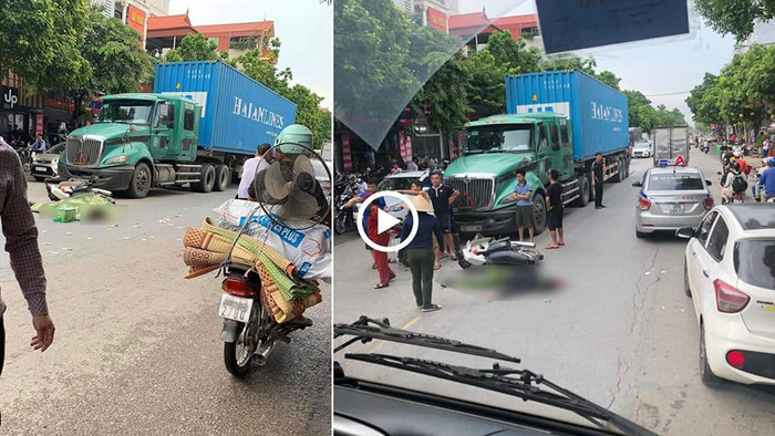 Va chạm với container đầu kéo, một chiến sĩ công an tử vong Ảnh 4