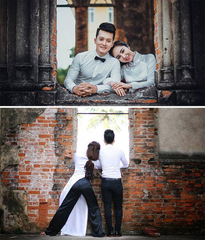 Cô gái rõ ràng là người phải hy sinh quá nhiều cho tấm hình này… 