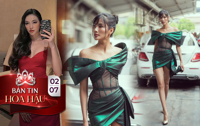 Phương Khánh quyến rũ với váy đỏ rượu vang, Hoàng Thùy kiêu kỳ khoe chân dài cực phẩm 1m16 Ảnh 2