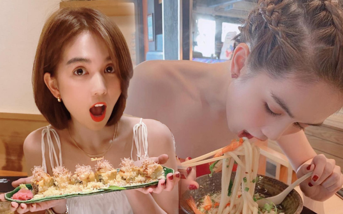 Ngọc Trinh ăn uống thả ga nhưng vẫn có vòng eo con kiến, đến cả trợ lý cũng phải ghen tỵ hỏi tại sao? Ảnh 2