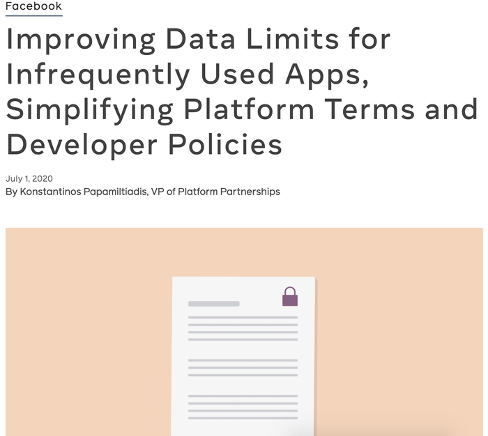 Facebook cũng đã bổ sung các chính sách bảo mật của mình sau khi xảy ra vụ việc. (Ảnh chụp màn hình)