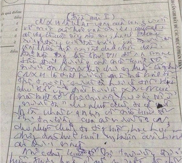 Lại thêm một kiểu chữ lạ của học trò