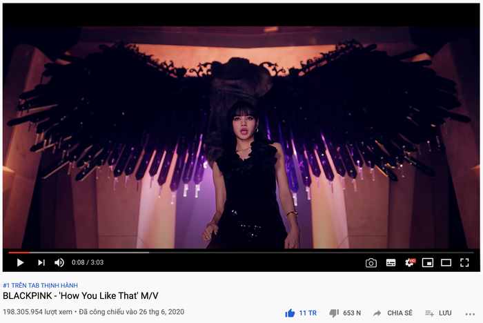 MV 'How You Like That' của BlackPink đã có gần 200 triệu xem trên YouTube chỉ trong vài ngày ngắn ngủi.