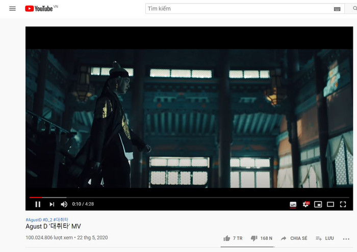  Daechwita mất 1 tháng để đạt 100 triệu view.