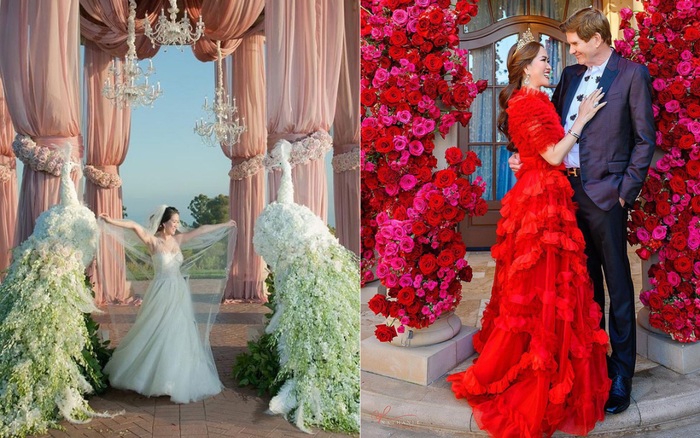 'Choáng ngợp' trước không gian lễ kỷ niệm ngày cưới lộng lẫy như cổ tích của nữ tỷ phú người Việt Mimi Morris Ảnh 2