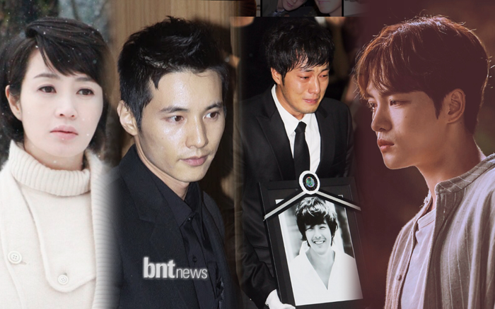 10 năm ngày Park Yong Ha qua đời: Chị đại Kim Hye Soo - Kim Jae Joong đến thăm mộ, dàn sao Hàn khóc nức nở ngày đưa tang mưa gió Ảnh 2