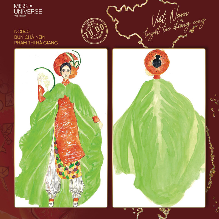 'Bún chả nem' chính là một trong những thiết kế thô sơ về ý tưởng, thể hiện sự non nớt của một cậu bé chưa từng biết qua kĩ thuật thiết kế, thêu, may vá.