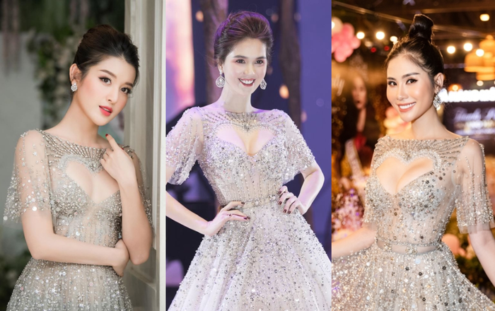 Khoe ngực hình trái tim quyến rũ, Ngọc Trinh - Huyền My khiến fan 'mất máu' Ảnh 2