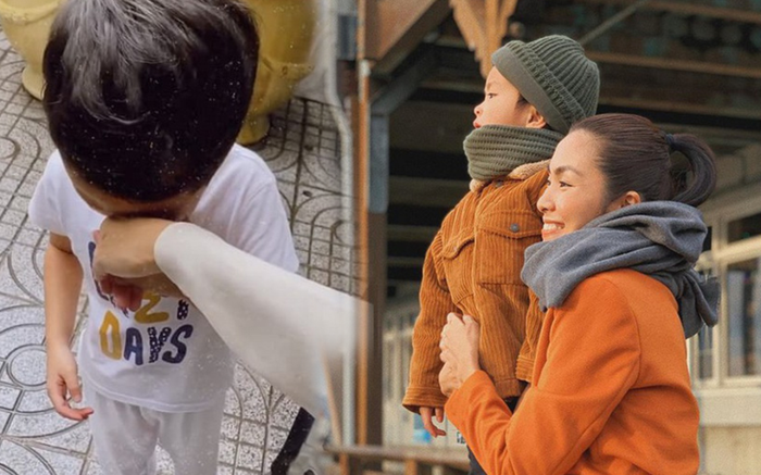 'Lịm tim' trước khoảnh khắc con trai Hà Tăng khóc sụt sùi khi tiễn mẹ đi làm Ảnh 2