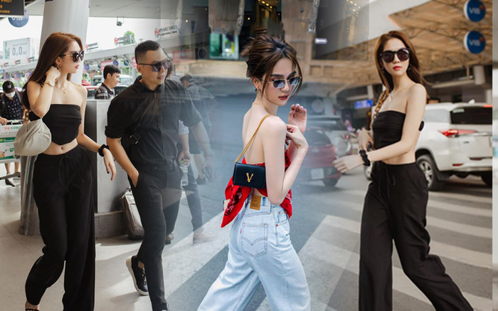 Sao Việt bao phen liều lĩnh quấn khăn làm áo, Ngọc Trinh từng gây 'náo loạn' sân bay Ảnh 2