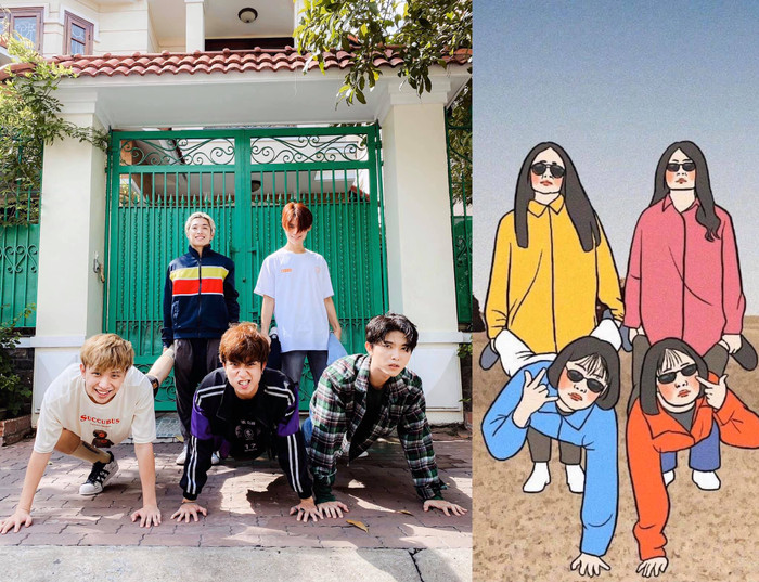 'Couple CoHuy cùng 3 bạn đi dạo'.