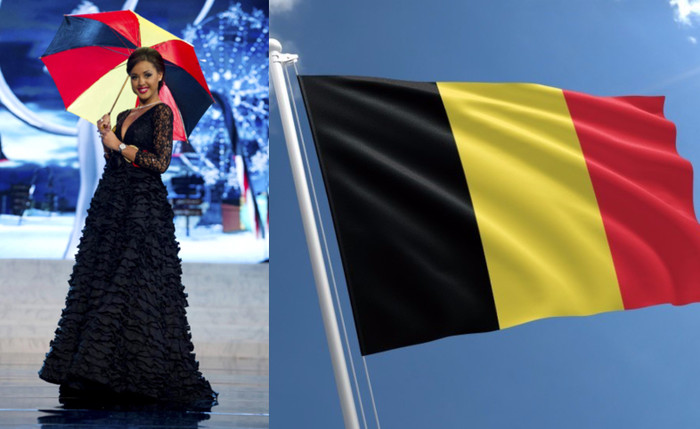 Hoa hậu Hoàn vũ Bỉ 2012 lu mờ trong bộ trang phục dân tộc 'thiếu muối'.