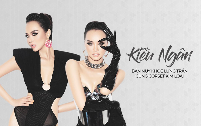 Kiều Ngân bán nuy khoe lưng trần cùng corset kim loại Ảnh 2