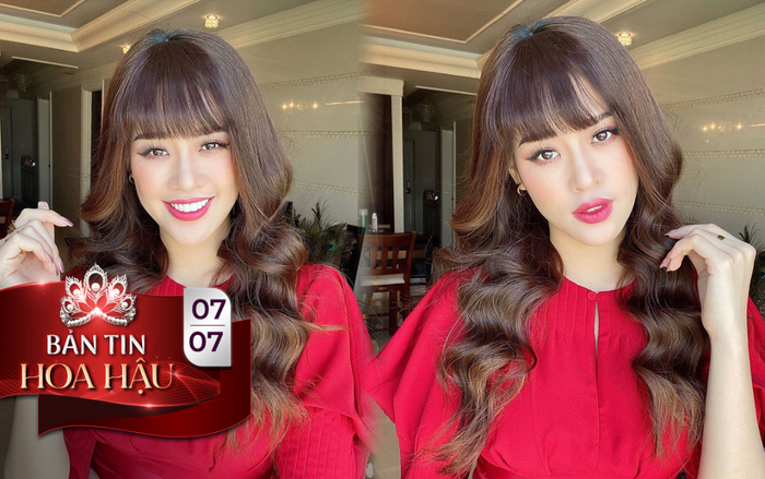 Khánh Vân đẹp ngọt ngào với kiểu tóc mái ngang quyến rũ nhưng chẳng hợp gu Miss Universe? Ảnh 2