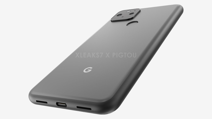 Tại mặt lưng của Pixel 5 có sự xuất hiện của cảm biến vân tay, tính năng đã bị loại bỏ trên Pixel 4 để thay thế bằng nhận diện khuôn mặt.