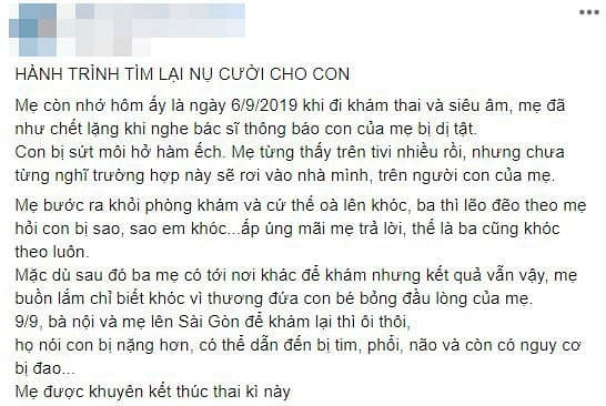 Được khuyên bỏ thai vì em bé hở hàm ếch, bà mẹ trẻ vẫn quyết tâm giữ lại con và cái kết khiến nhiều người xúc động Ảnh 3
