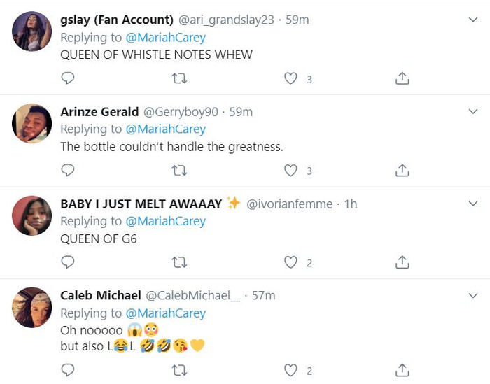 Giọng hát cao ngất ngưỡng của Mariah đã nhận được khá nhiều sự ngưỡng mộ từ dân mạng khắp nơi.