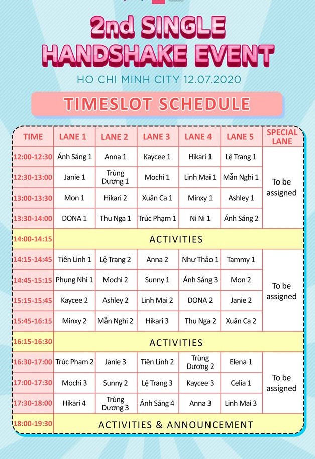 Sự kiện bắt tay lần 2 của SGO48 sẽ chính thức diễn ra vào ngày 12/7/2020 tại TP. Hồ Chí Minh.