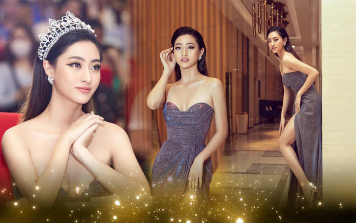 Hoa hậu Lương Thuỳ Linh đội vương miện 3 tỷ khoe nhan sắc 'vạn người mê' chấm thi sắc đẹp Ảnh 2