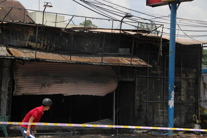 Hiện trường vụ cháy. Ảnh: Đình Trọng/Lao Động