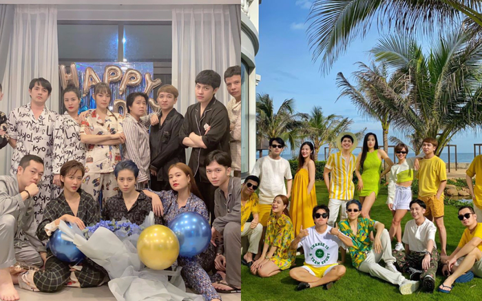 Dự sinh nhật Gil Lê: Đông Nhi diện pijama che bụng bầu, Mai Phương Thúy to đô nhất đội Ảnh 2